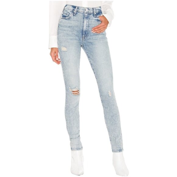 Mother The Super Swooner High Rise Jeans 28 Out With The Old In With The New - Picture 2 of 16